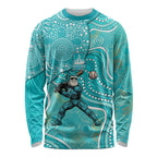 Brisbane Heat Long Sleeve Shirt Indigenous Dot Art Superhero Batter Tribal Pattern