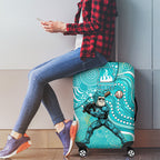 Brisbane Heat Luggage Cover Indigenous Dot Art Superhero Batter Tribal Pattern