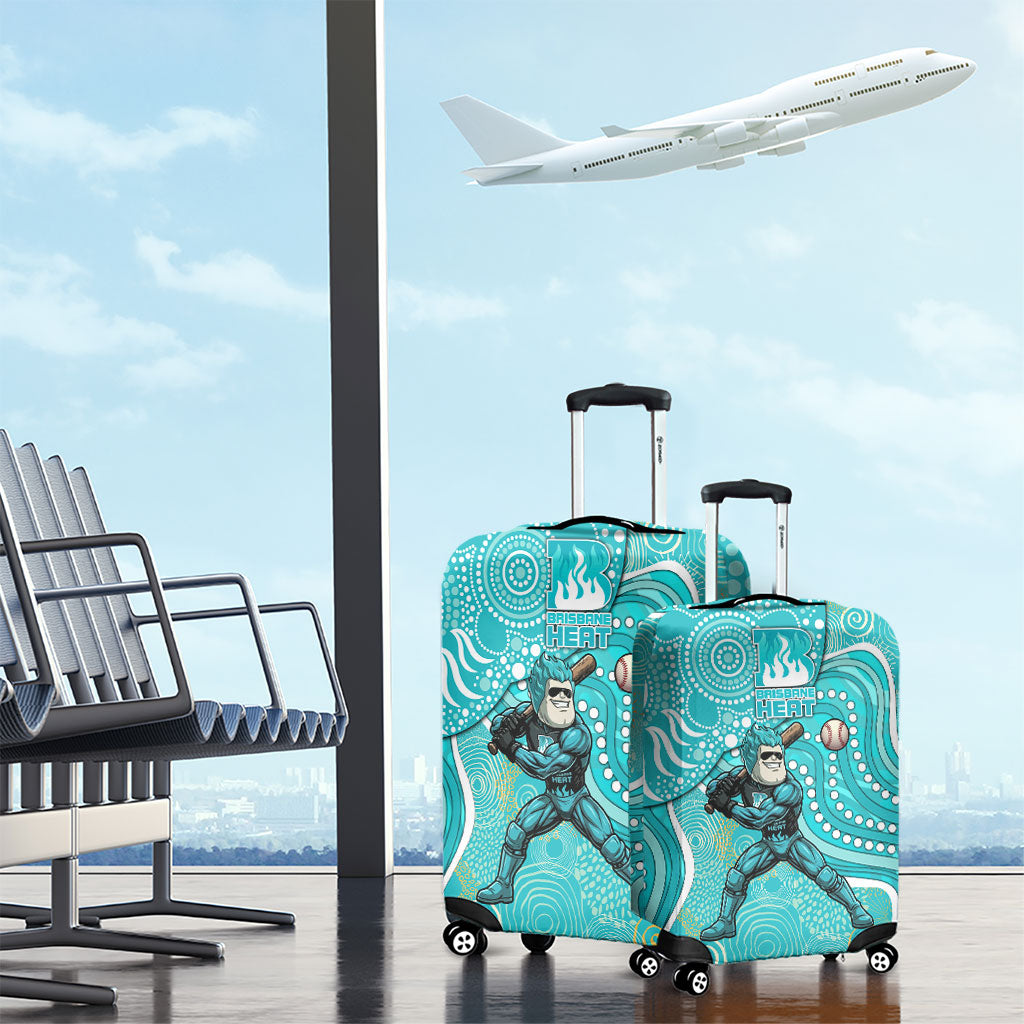 Brisbane Heat Luggage Cover Indigenous Dot Art Superhero Batter Tribal Pattern