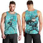 Brisbane Heat Men Tank Top Indigenous Dot Art Superhero Batter Tribal Pattern