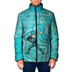 Brisbane Heat Padded Jacket Indigenous Dot Art Superhero Batter Tribal Pattern
