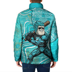 Brisbane Heat Padded Jacket Indigenous Dot Art Superhero Batter Tribal Pattern