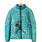 Brisbane Heat Padded Jacket Indigenous Dot Art Superhero Batter Tribal Pattern
