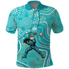 Brisbane Heat Polo Shirt Indigenous Dot Art Superhero Batter Tribal Pattern