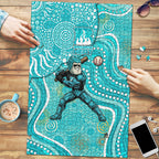 Brisbane Heat Puzzle Indigenous Dot Art Superhero Batter Tribal Pattern