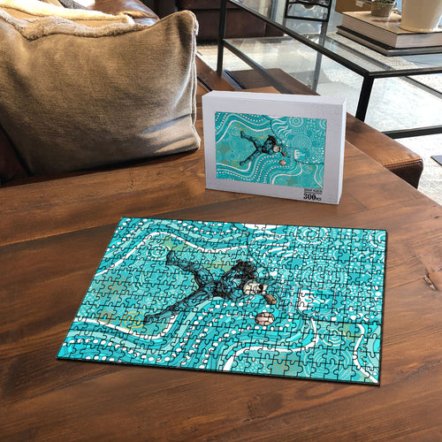 Brisbane Heat Puzzle Indigenous Dot Art Superhero Batter Tribal Pattern