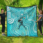 Brisbane Heat Quilt Indigenous Dot Art Superhero Batter Tribal Pattern