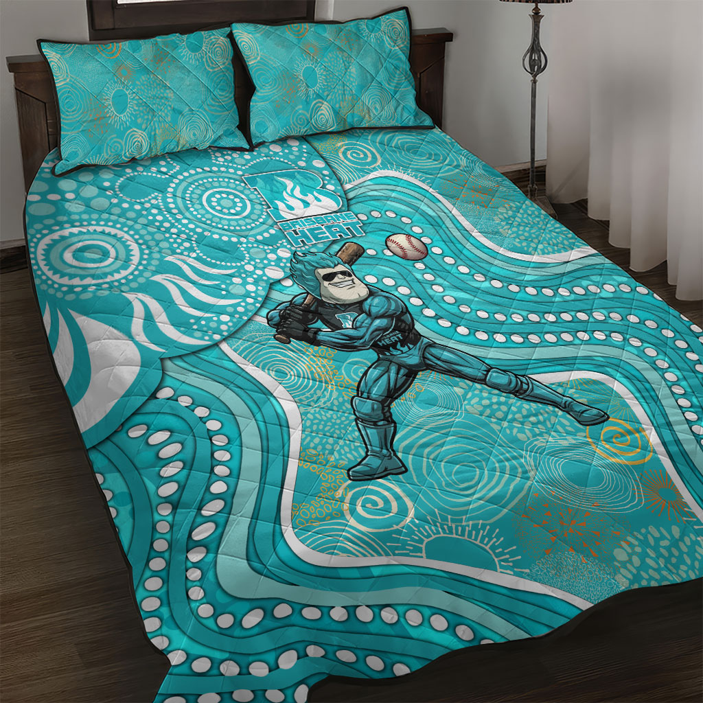 Brisbane Heat Quilt Bed Set Indigenous Dot Art Superhero Batter Tribal Pattern