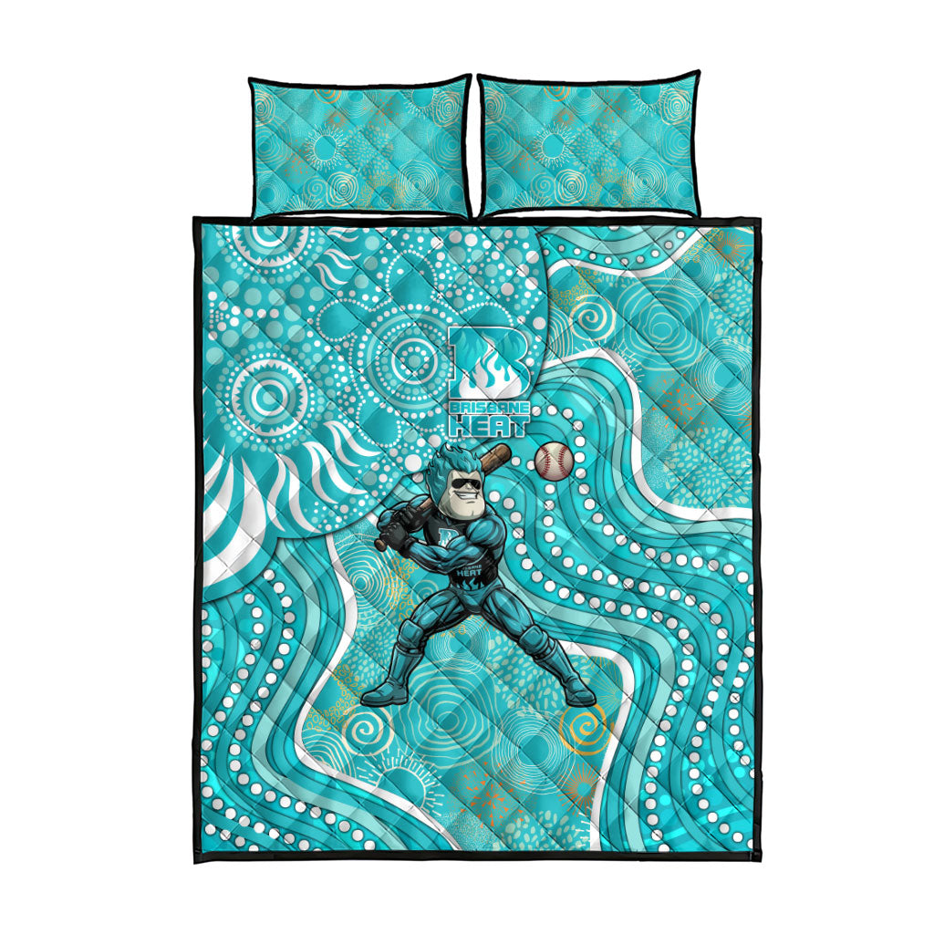 Brisbane Heat Quilt Bed Set Indigenous Dot Art Superhero Batter Tribal Pattern
