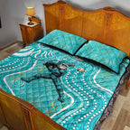 Brisbane Heat Quilt Bed Set Indigenous Dot Art Superhero Batter Tribal Pattern