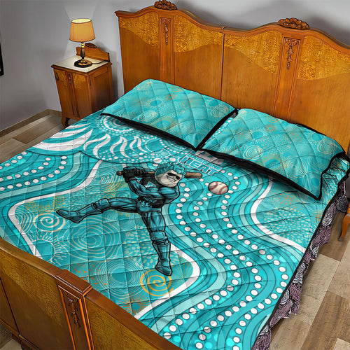Brisbane Heat Quilt Bed Set Indigenous Dot Art Superhero Batter Tribal Pattern