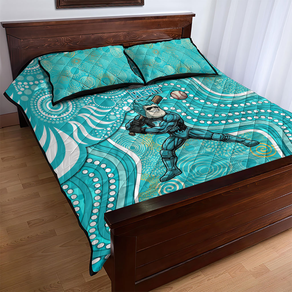 Brisbane Heat Quilt Bed Set Indigenous Dot Art Superhero Batter Tribal Pattern