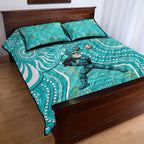 Brisbane Heat Quilt Bed Set Indigenous Dot Art Superhero Batter Tribal Pattern