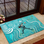 Brisbane Heat Rubber Doormat Indigenous Dot Art Superhero Batter Tribal Pattern