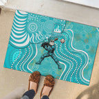 Brisbane Heat Rubber Doormat Indigenous Dot Art Superhero Batter Tribal Pattern