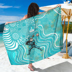 Brisbane Heat Sarong Indigenous Dot Art Superhero Batter Tribal Pattern