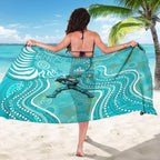 Brisbane Heat Sarong Indigenous Dot Art Superhero Batter Tribal Pattern