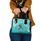 Brisbane Heat Shoulder Handbag Indigenous Dot Art Superhero Batter Tribal Pattern