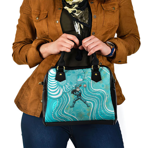 Brisbane Heat Shoulder Handbag Indigenous Dot Art Superhero Batter Tribal Pattern