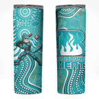 Brisbane Heat Skinny Tumbler Indigenous Dot Art Superhero Batter Tribal Pattern