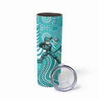 Brisbane Heat Skinny Tumbler Indigenous Dot Art Superhero Batter Tribal Pattern