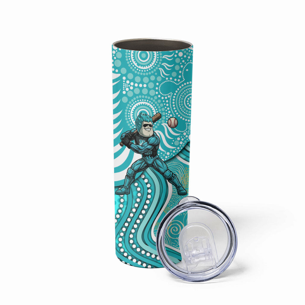 Brisbane Heat Skinny Tumbler Indigenous Dot Art Superhero Batter Tribal Pattern