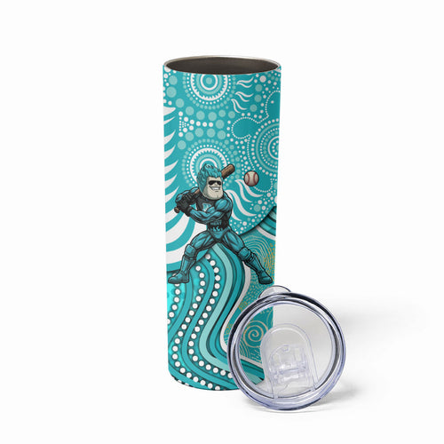 Brisbane Heat Skinny Tumbler Indigenous Dot Art Superhero Batter Tribal Pattern
