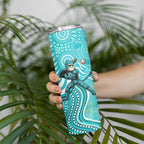 Brisbane Heat Skinny Tumbler Indigenous Dot Art Superhero Batter Tribal Pattern