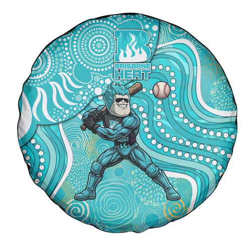 Brisbane Heat Spare Tire Cover Indigenous Dot Art Superhero Batter Tribal Pattern