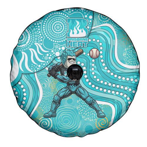 Brisbane Heat Spare Tire Cover Indigenous Dot Art Superhero Batter Tribal Pattern