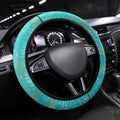 Brisbane Heat Steering Wheel Cover Indigenous Dot Art Superhero Batter Tribal Pattern