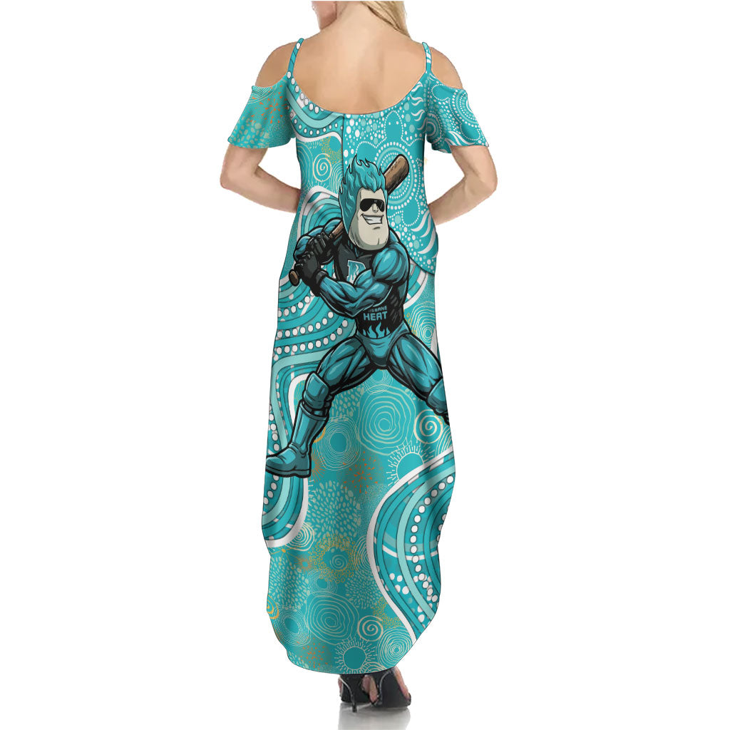 Brisbane Heat Summer Maxi Dress Indigenous Dot Art Superhero Batter Tribal Pattern