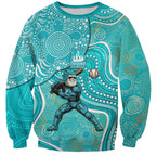 Brisbane Heat Sweatshirt Indigenous Dot Art Superhero Batter Tribal Pattern