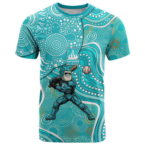 Brisbane Heat T Shirt Indigenous Dot Art Superhero Batter Tribal Pattern