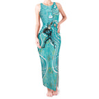 Brisbane Heat Tank Maxi Dress Indigenous Dot Art Superhero Batter Tribal Pattern