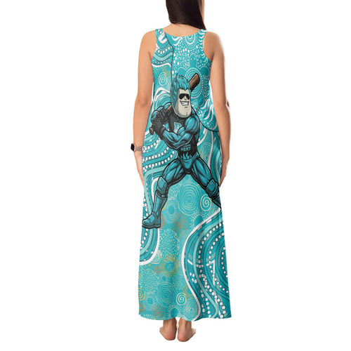 Brisbane Heat Tank Maxi Dress Indigenous Dot Art Superhero Batter Tribal Pattern