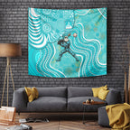 Brisbane Heat Tapestry Indigenous Dot Art Superhero Batter Tribal Pattern