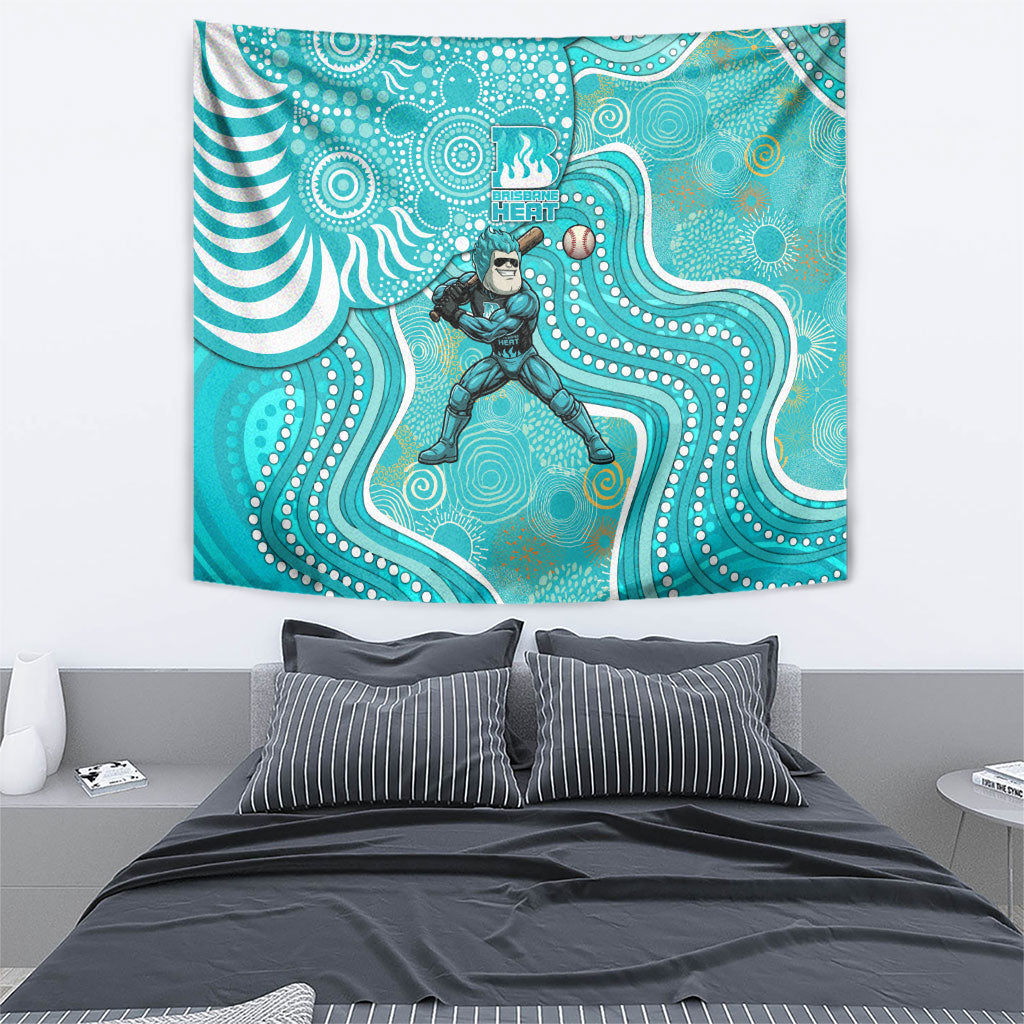 Brisbane Heat Tapestry Indigenous Dot Art Superhero Batter Tribal Pattern