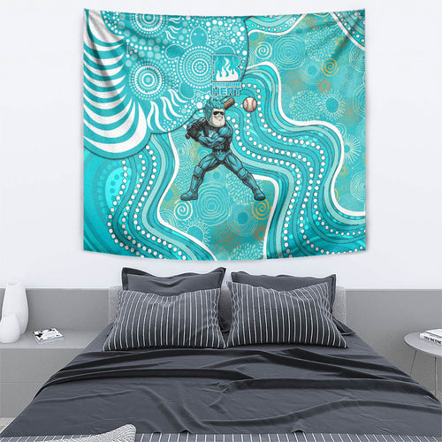 Brisbane Heat Tapestry Indigenous Dot Art Superhero Batter Tribal Pattern