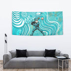 Brisbane Heat Tapestry Indigenous Dot Art Superhero Batter Tribal Pattern