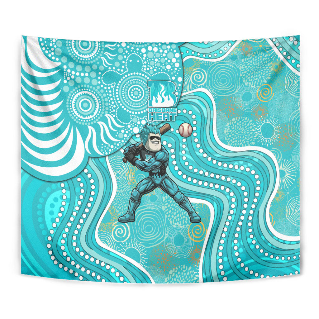 Brisbane Heat Tapestry Indigenous Dot Art Superhero Batter Tribal Pattern