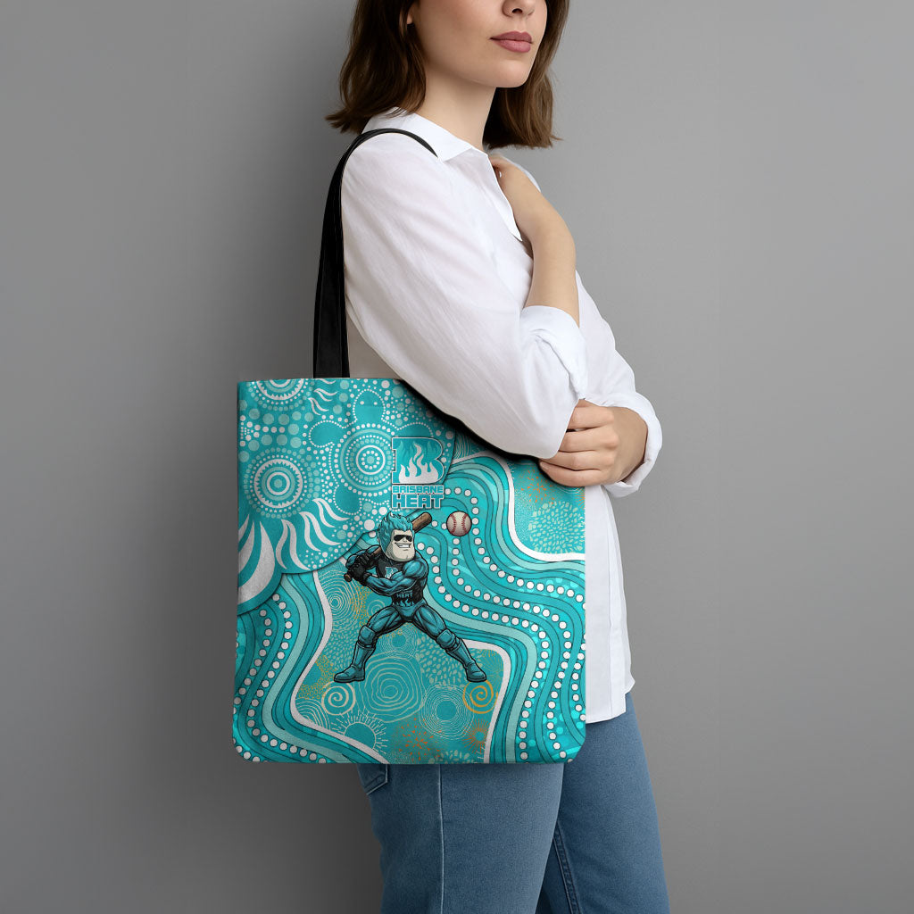 Brisbane Heat Tote Bag Indigenous Dot Art Superhero Batter Tribal Pattern