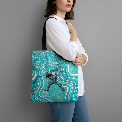 Brisbane Heat Tote Bag Indigenous Dot Art Superhero Batter Tribal Pattern