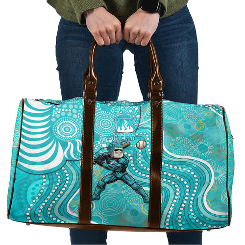 Brisbane Heat Travel Bag Indigenous Dot Art Superhero Batter Tribal Pattern