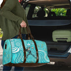 Brisbane Heat Travel Bag Indigenous Dot Art Superhero Batter Tribal Pattern