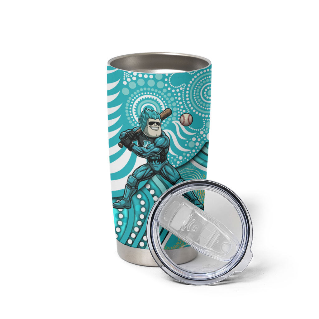 Brisbane Heat Tumbler Cup Indigenous Dot Art Superhero Batter Tribal Pattern