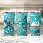 Brisbane Heat Tumbler Cup Indigenous Dot Art Superhero Batter Tribal Pattern