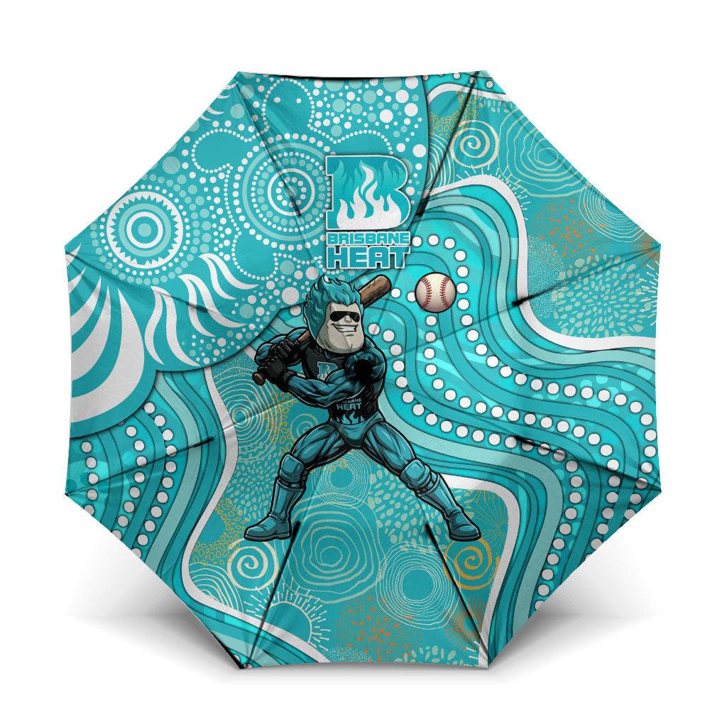 Brisbane Heat Umbrella Indigenous Dot Art Superhero Batter Tribal Pattern