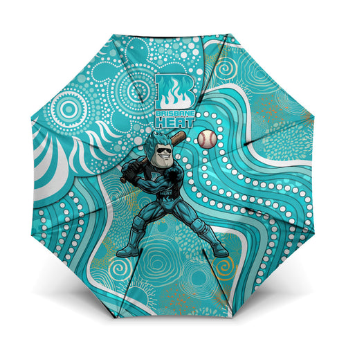 Brisbane Heat Umbrella Indigenous Dot Art Superhero Batter Tribal Pattern
