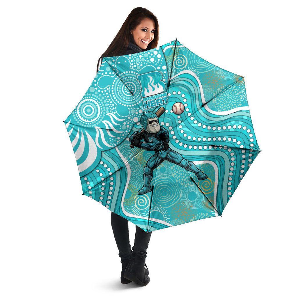 Brisbane Heat Umbrella Indigenous Dot Art Superhero Batter Tribal Pattern